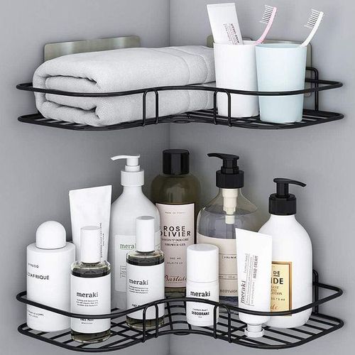 Étagère d'Angle Murale Sans Perçage – Lot de 4