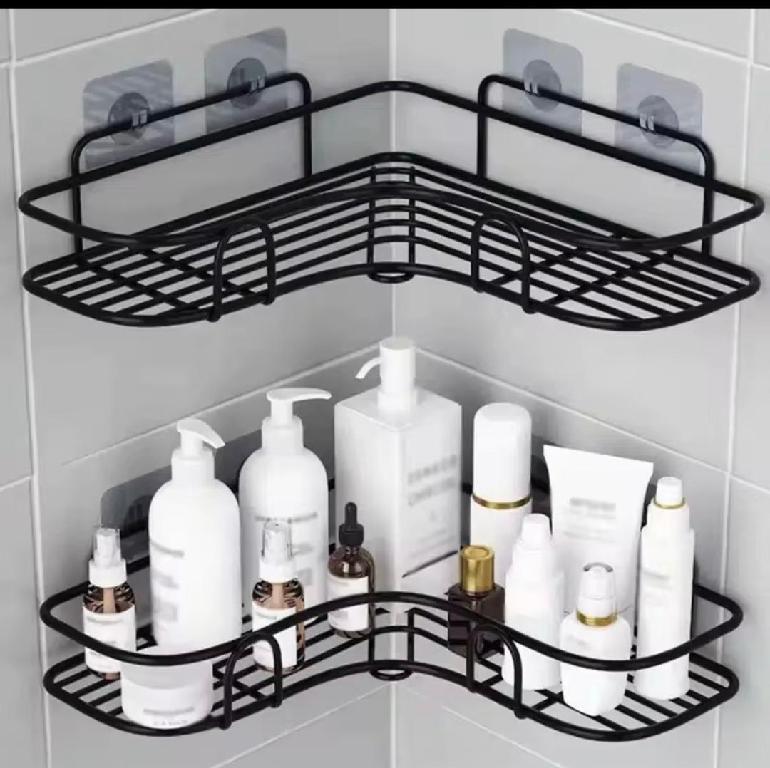 Étagère d'Angle Murale Sans Perçage – Lot de 4