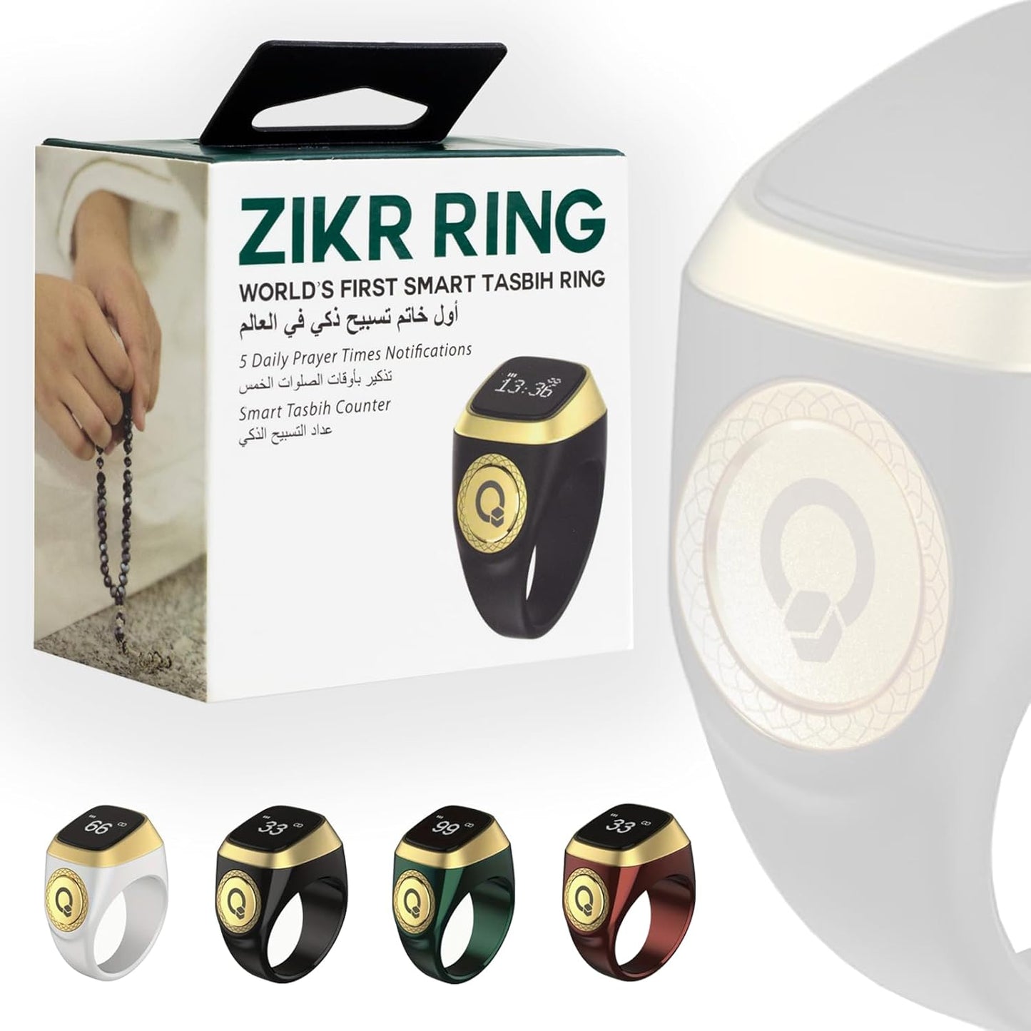 Zikr Ring - Chapelet Électronique Premium