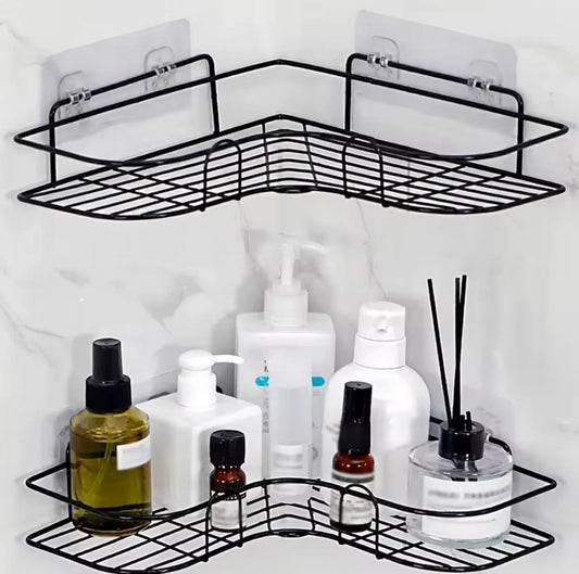 Étagère d'Angle Murale Sans Perçage – Lot de 4